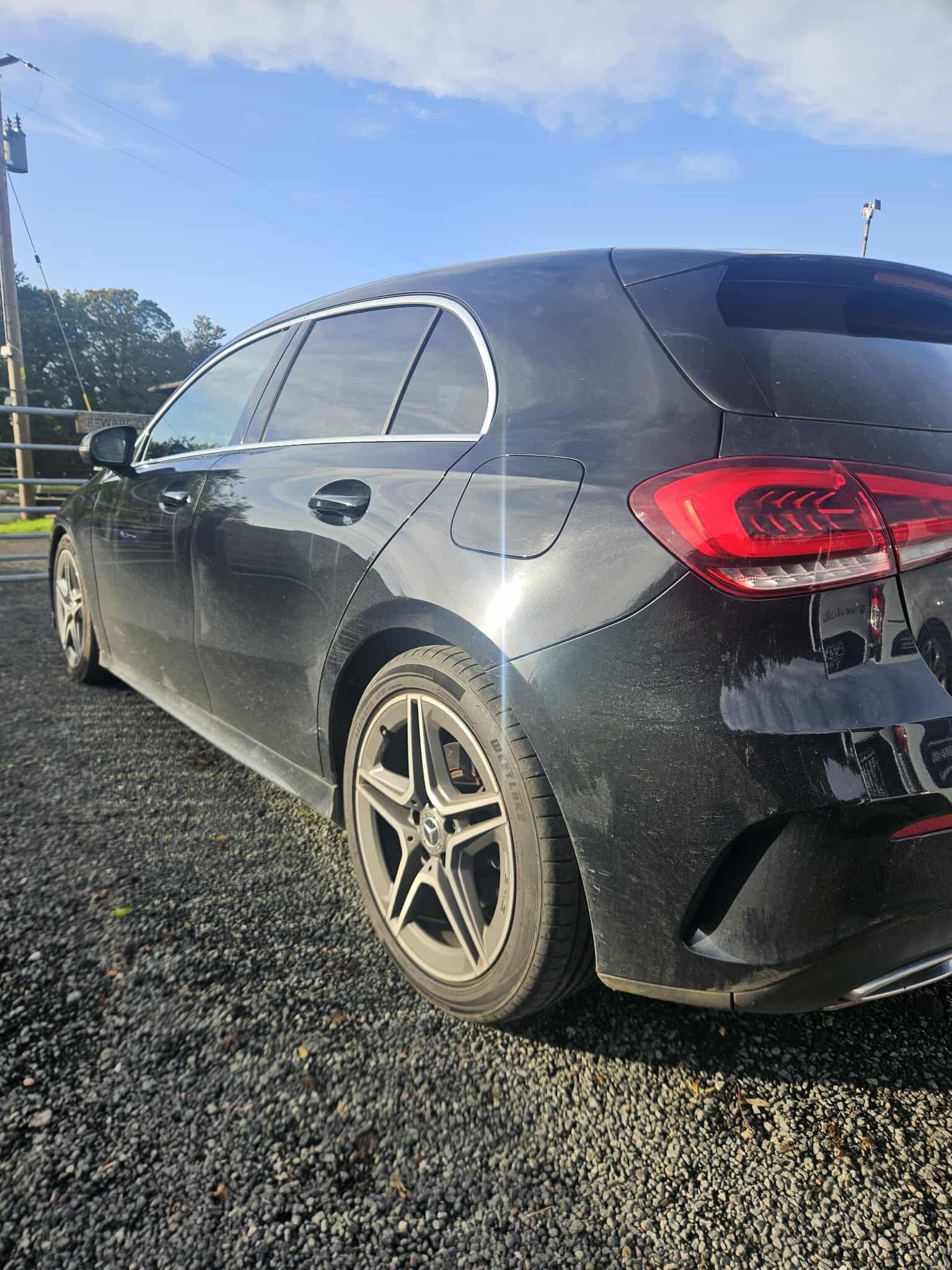 Vehicle before paint correction